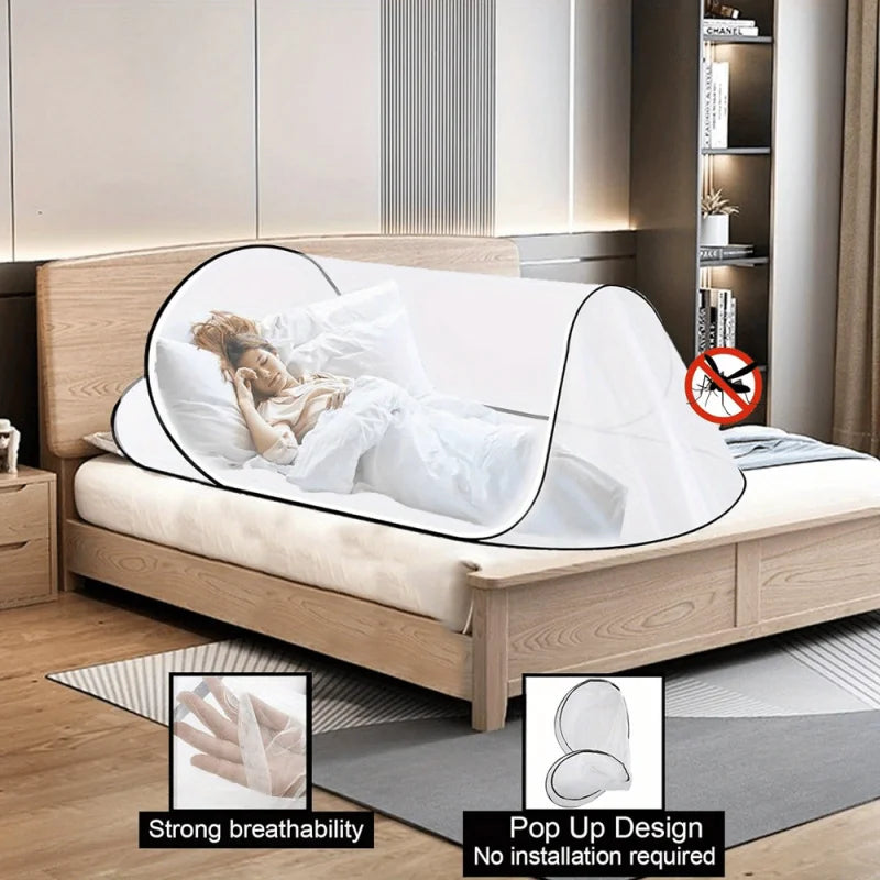 🌿 Moustiquaire Pop-Up Portable – Protection Instantanée & Nomade.