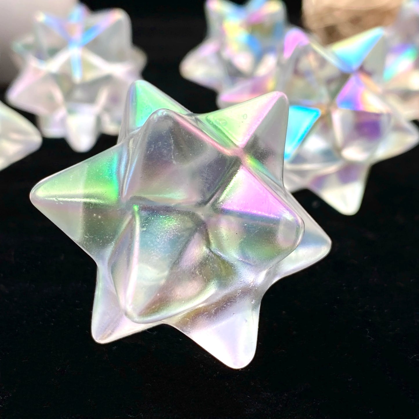 Étoile Aura Merkabah en Verre – Décoration Mystique & Moderne.