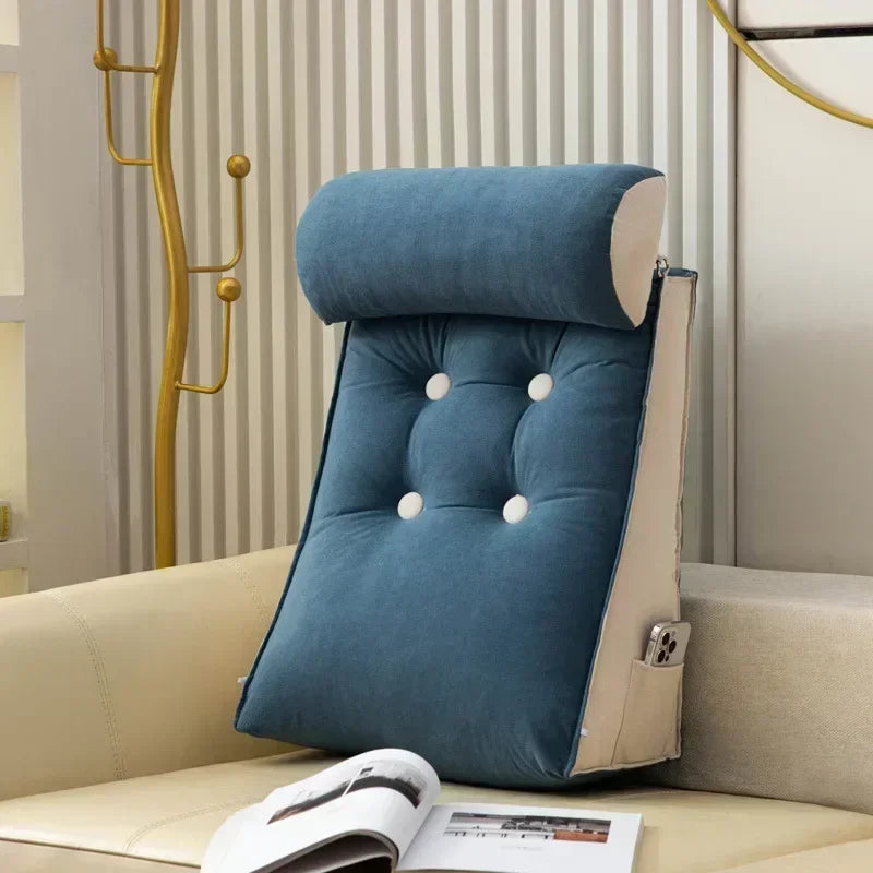 Oreiller de Lecture en Velours Cristal – Confort & Soutien Ergonomique. Disponible en 8 couleurs.