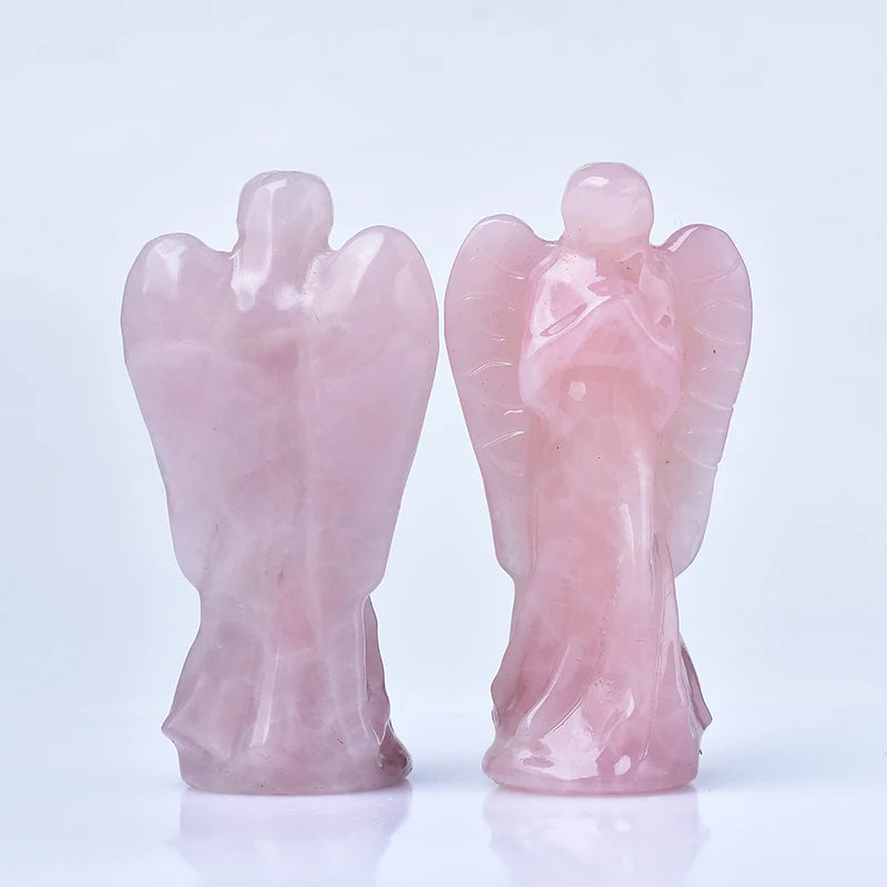 đïž Ange en Quartz Rose Naturel â Sculpture Artisanale & Bien-Ătre.