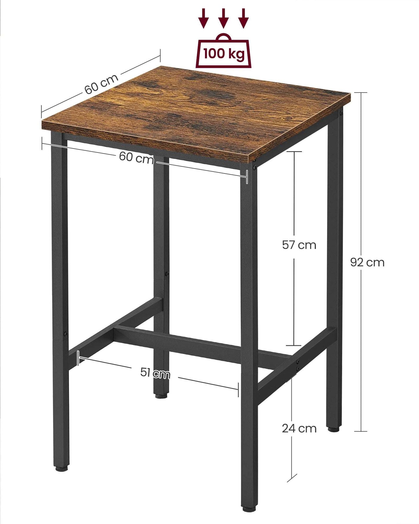 Table de Bar Industrielle avec Tabourets.