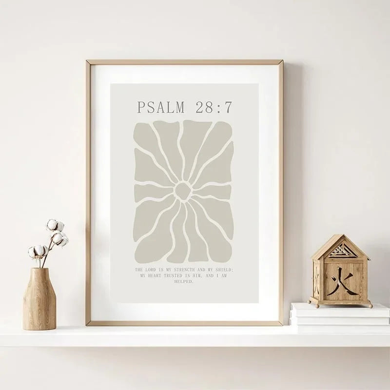 🌿 Peinture sur Toile Light Melon Christian – Art Floral Moderne et Spirituel.