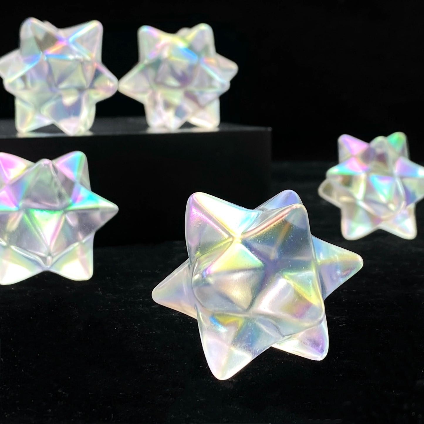 Étoile Aura Merkabah en Verre – Décoration Mystique & Moderne.