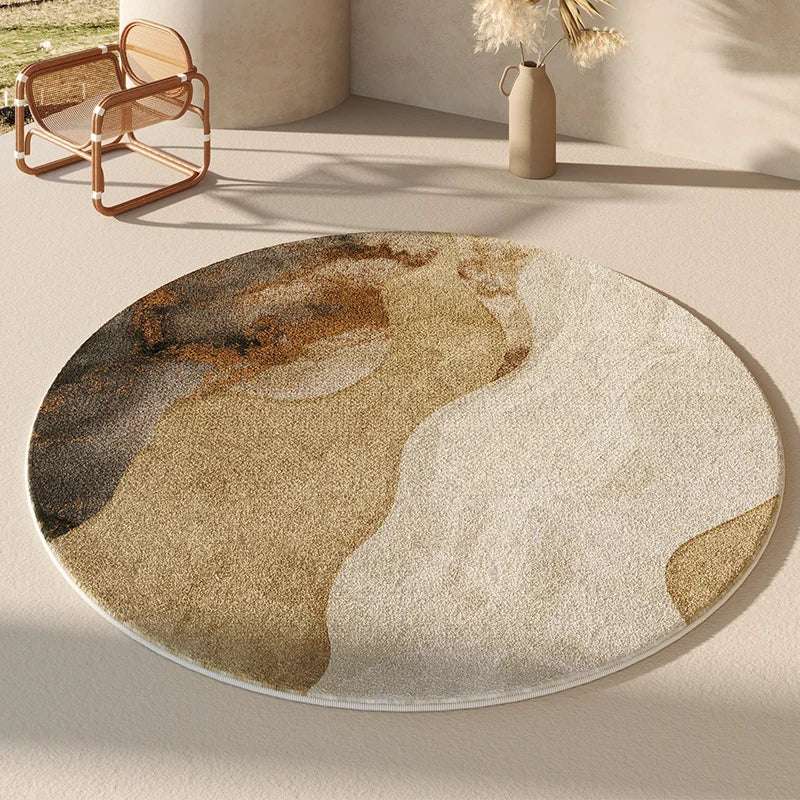 Tapis Rond en Polyester – Absorption d'Eau et Antidérapant, 6 modèles différents et 10 tailles.