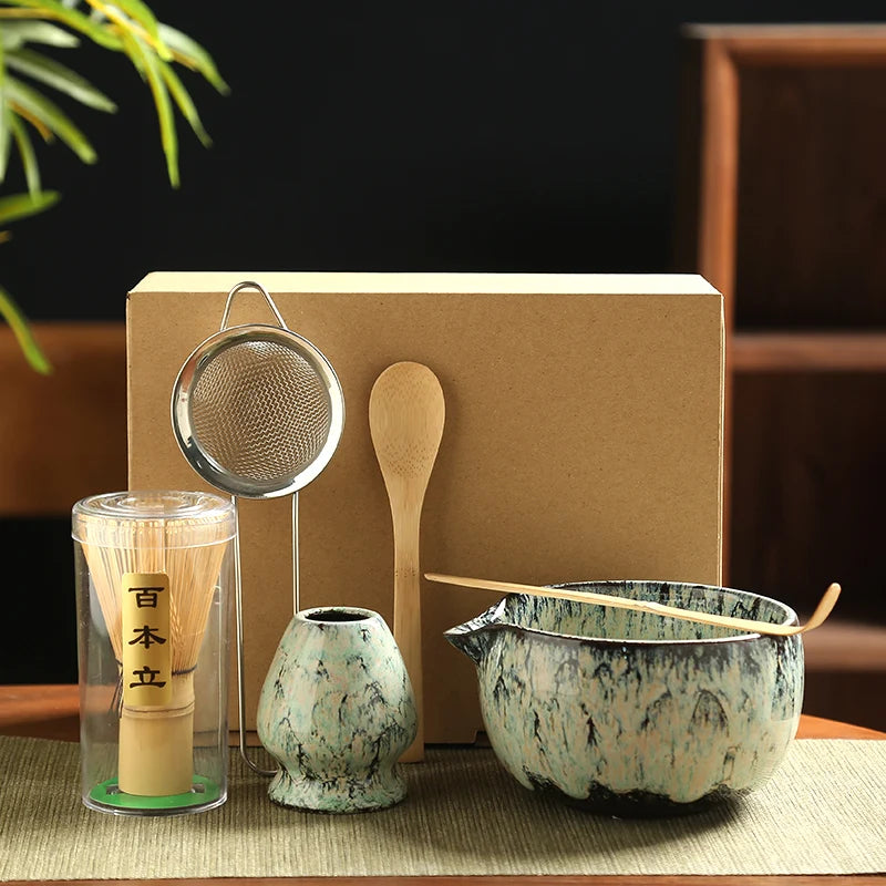 🍵 Set à Thé Matcha Traditionnel Japonais – 6 Pièces Essentielles.