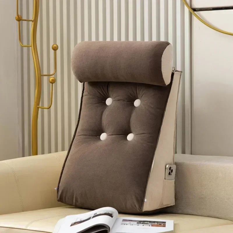 Oreiller de Lecture en Velours Cristal – Confort & Soutien Ergonomique. Disponible en 8 couleurs.