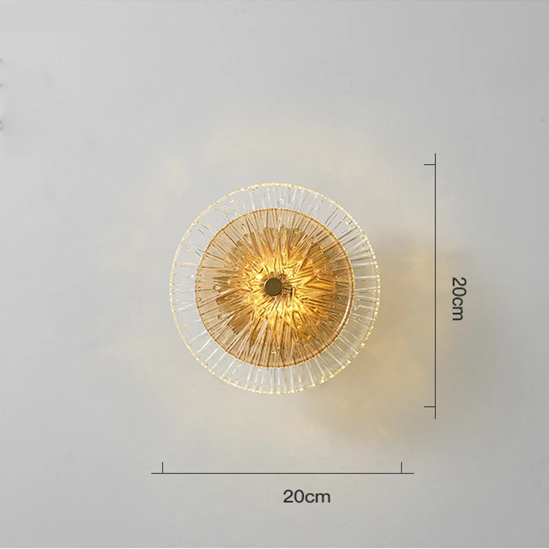 Applique Murale Moderne en Métal et Verre Transparent – Élégance et Éclairage Subtil