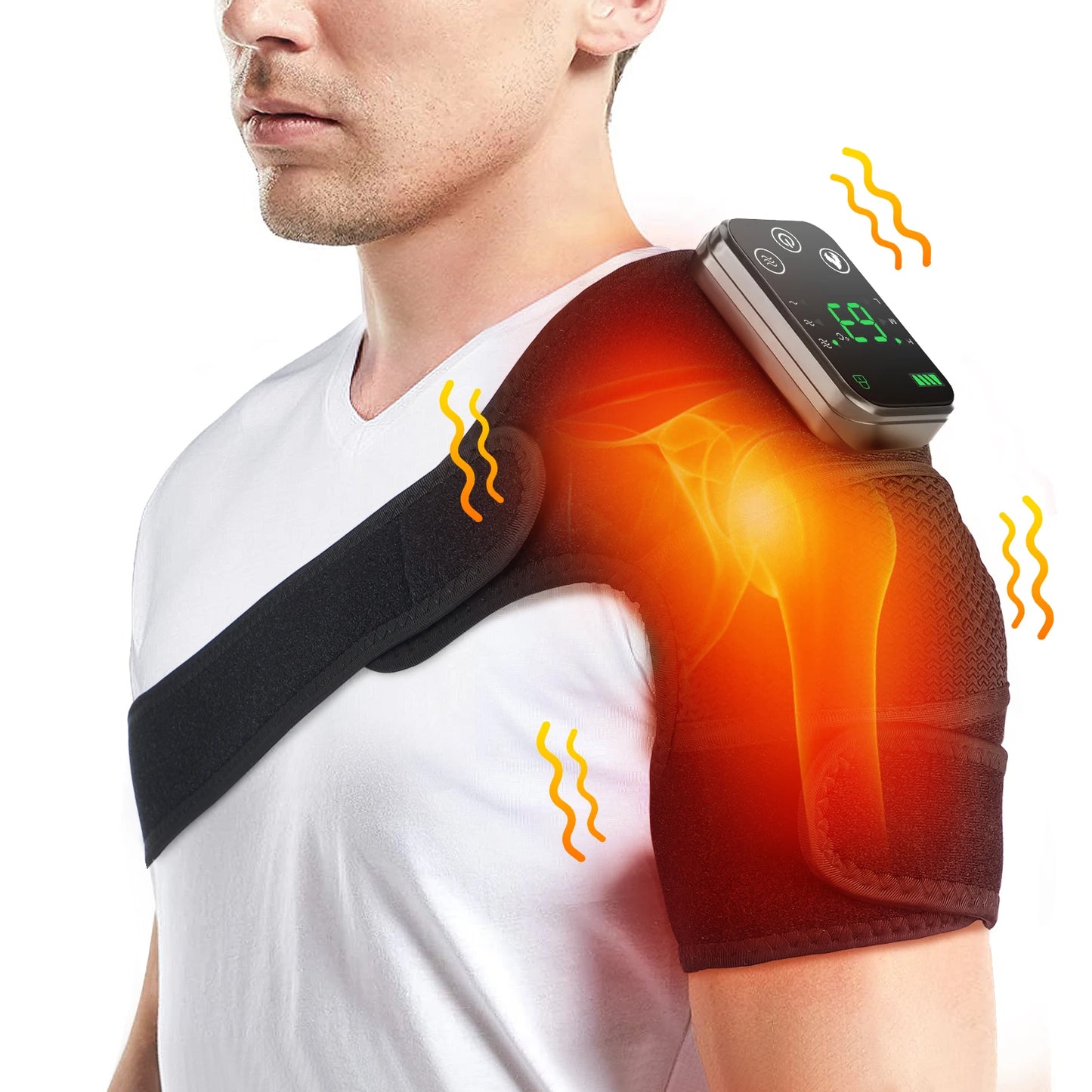 Dispositif de Massage Chauffant pour Épaules et Cou – Confort & Détente Sans Fil.