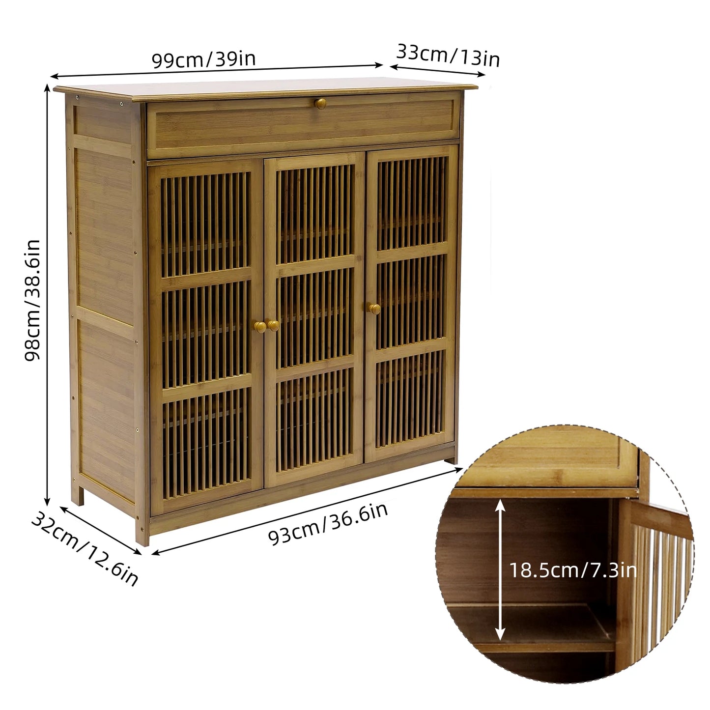 Bamboo Shoe Cabinet – Elegance and Storage