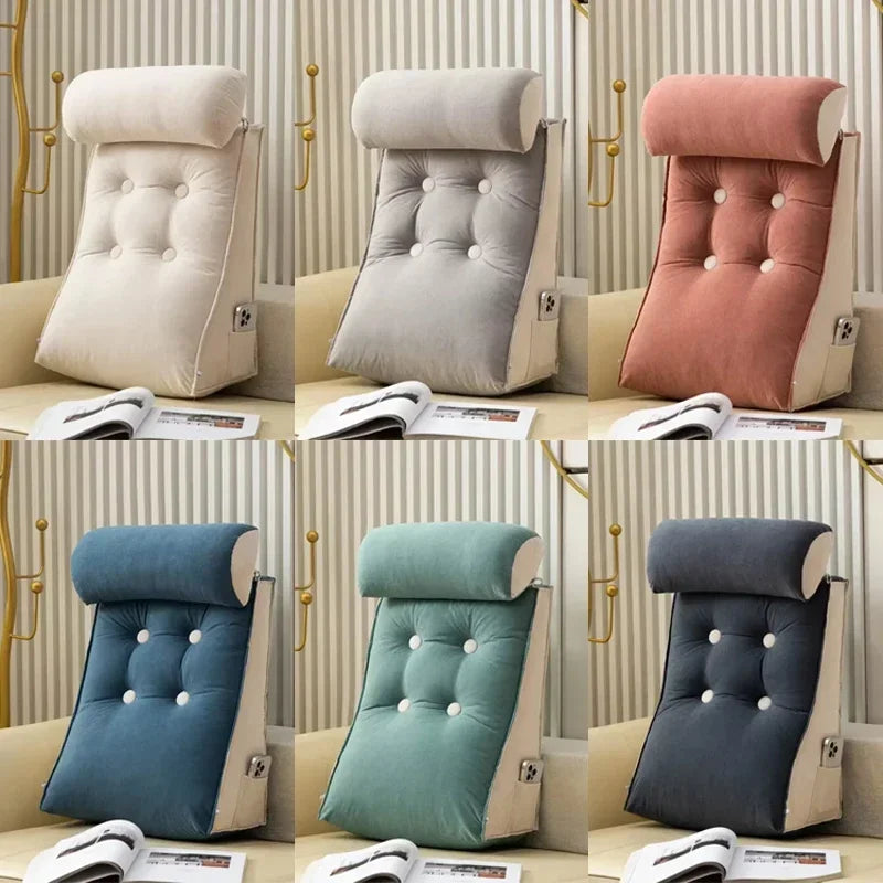 Oreiller de Lecture en Velours Cristal – Confort & Soutien Ergonomique. Disponible en 8 couleurs.