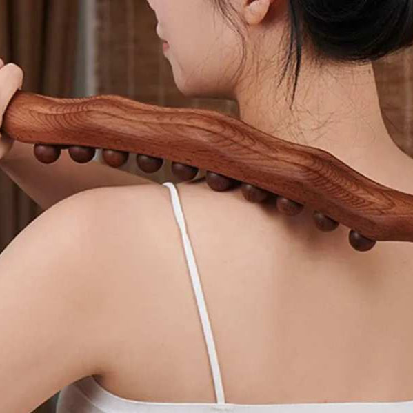 Bâton de Massage en Bois de Hêtre.