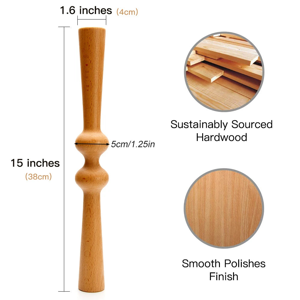 🌿 Wooden Massage Roller – Deep Relief and Relaxation.