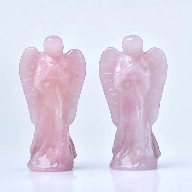 đïž Ange en Quartz Rose Naturel â Sculpture Artisanale & Bien-Ătre.