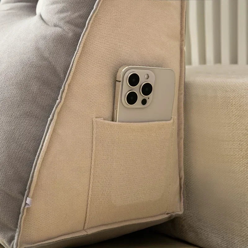 Oreiller de Lecture en Velours Cristal – Confort & Soutien Ergonomique. Disponible en 8 couleurs.