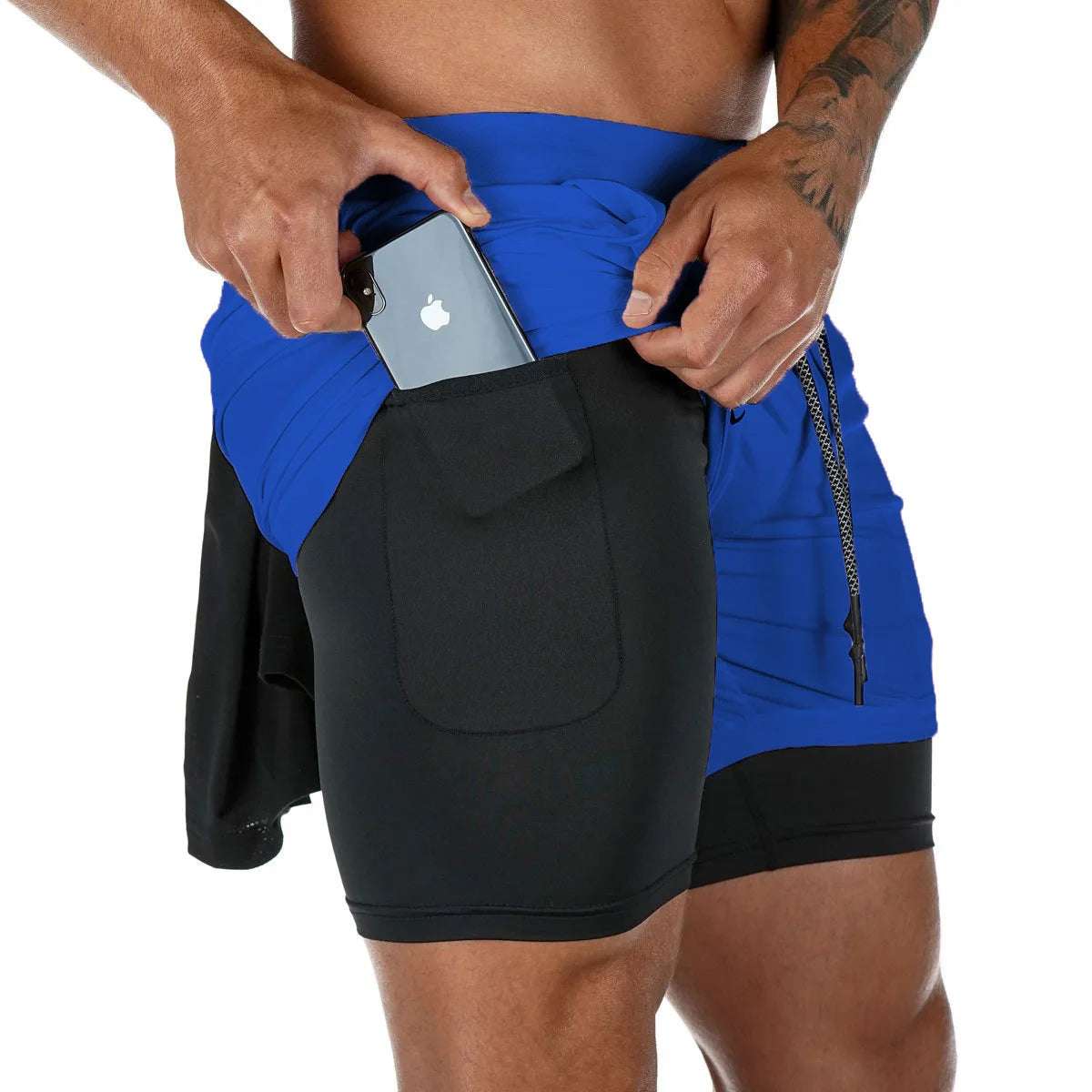 Short de Sport 2 en 1 - Confort et Performance pour Hommes.