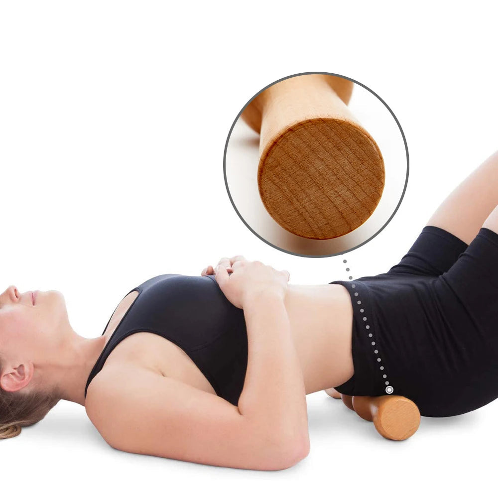 🌿 Wooden Massage Roller – Deep Relief and Relaxation.