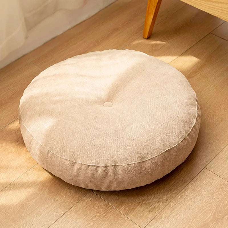 Coussin Tatami Rond – Le Confort et l'Élégance à Votre Porte.