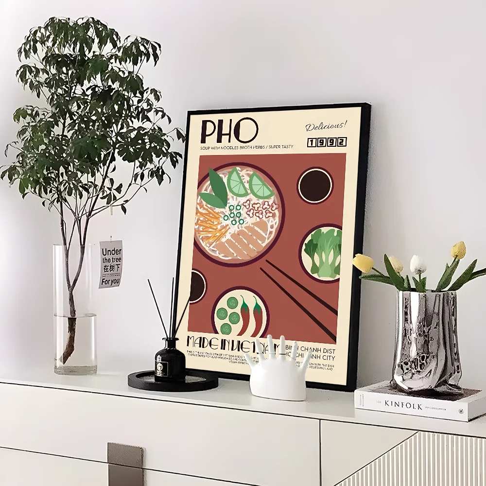 Sticker mural de paupières de papier blanc d'aliments japonais, autocollants muraux d'art, affiche pour la décoration de bar, décor de salon