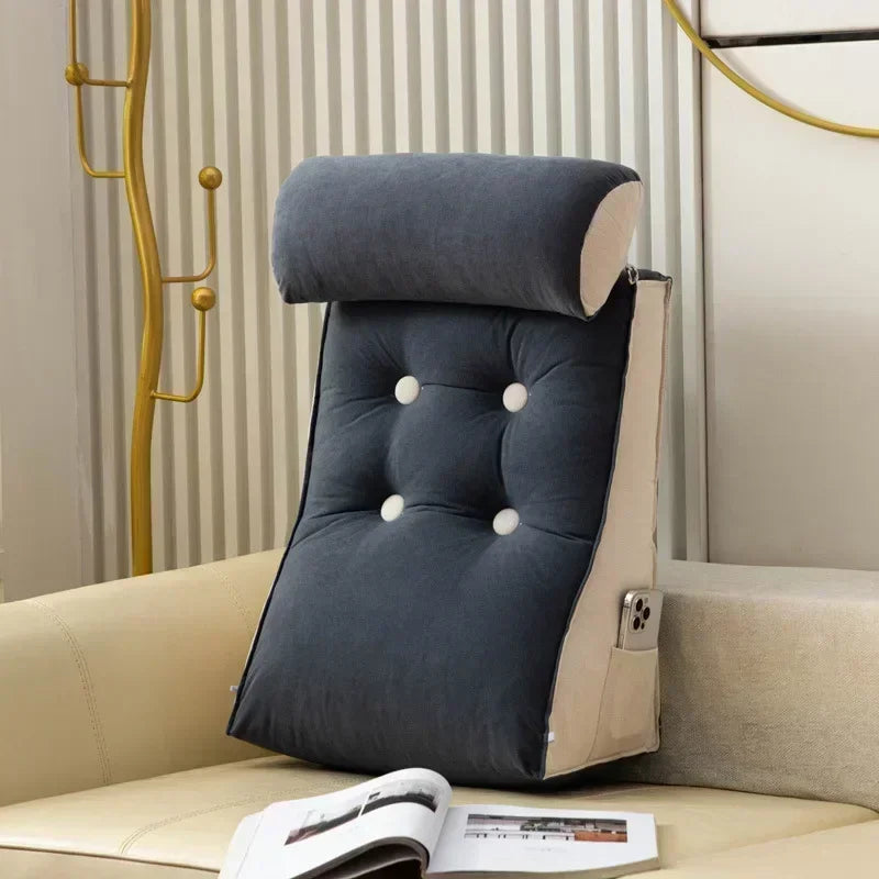 Oreiller de Lecture en Velours Cristal – Confort & Soutien Ergonomique. Disponible en 8 couleurs.