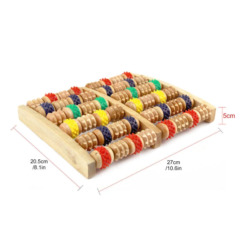 Wooden Foot Massage Roller – Relaxation & Reflexology.