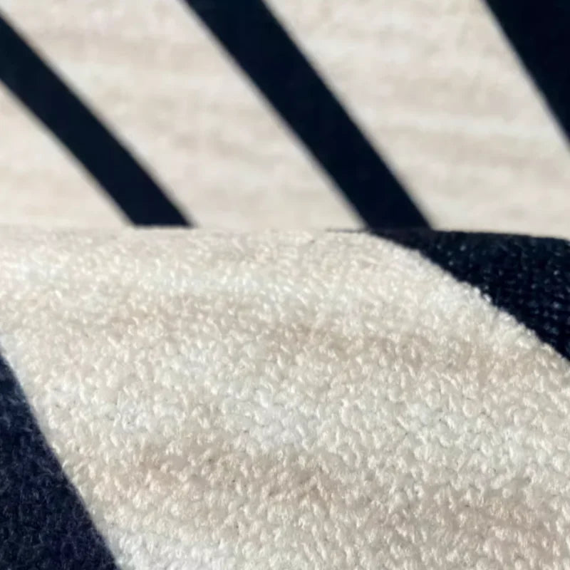 Tapis Rond Style Français – Doux, Lavable, Antidérapant.