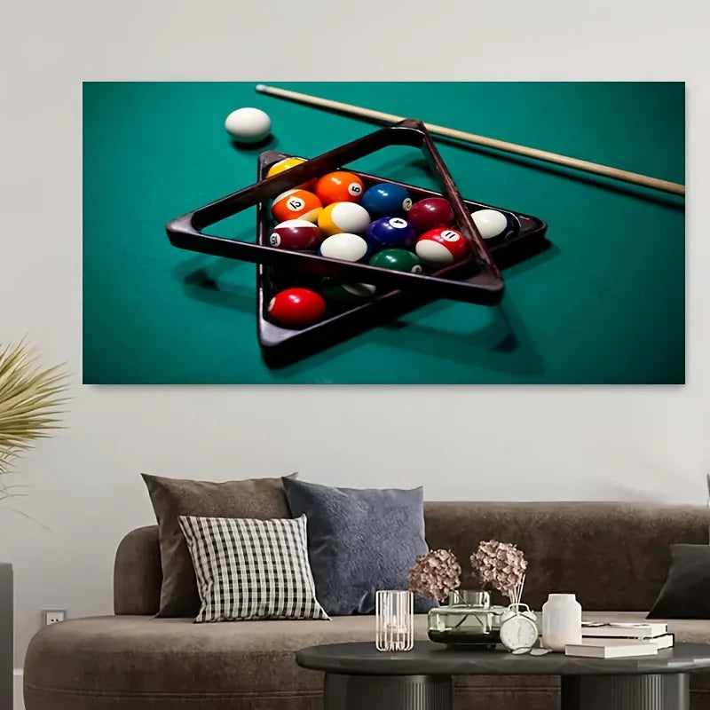 Impression d’art sur toile – Table de billard • Affiche moderne sans cadre.