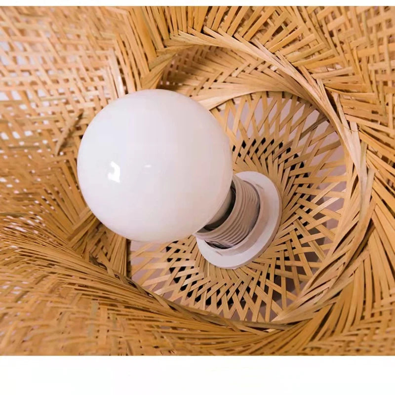 Woven Bamboo Chandelier – Natural and Handcrafted Elegance.