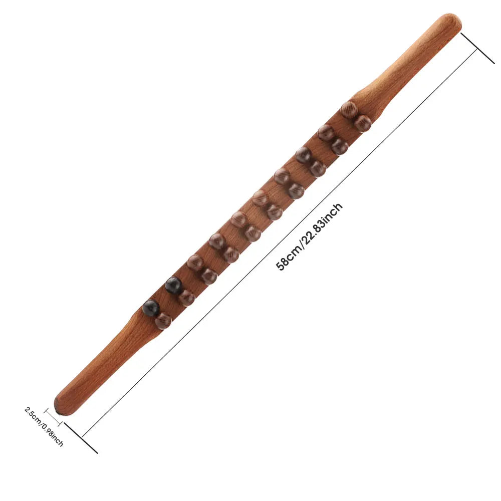 🌿 Beech Wood Massage Stick – Daily Relaxation & Well-being.