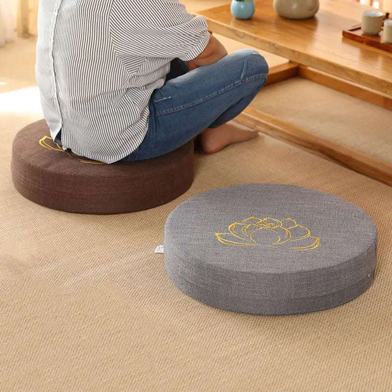 Coussin de Méditation en Lin - Confort et Sérénité.