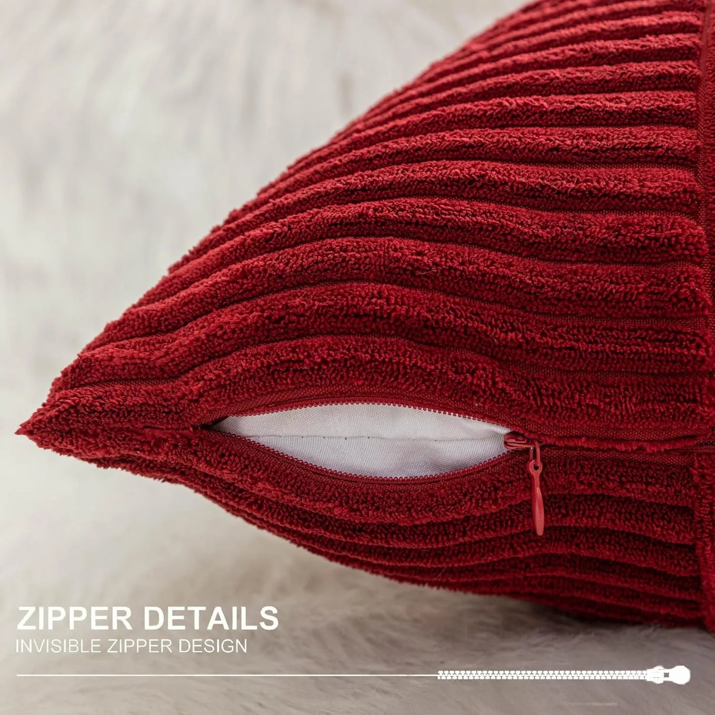 Housses de Coussin en Velours Côtelé – Élégance & Confort Intemporel. Disponible en 9 couleurs.