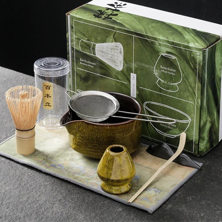 🍵 Ensemble Matcha Japonais – 4 ou 7 Pièces pour un Rituel Thé Authentique.