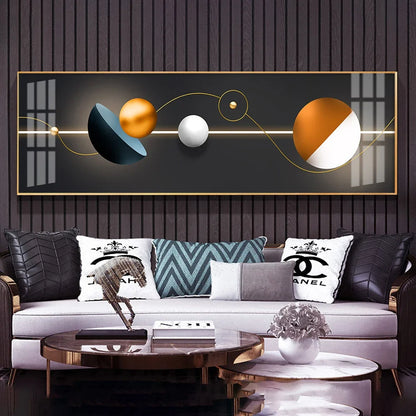 🖼️ Peinture sur Toile Dorée Art Géométrique Moderne & Luxe Abstrait.