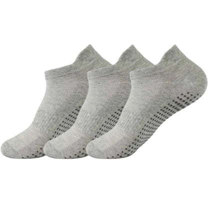 Chaussettes de yoga coordonnantes en silicone pour femmes.