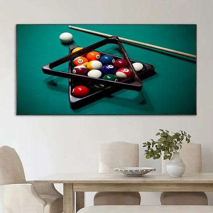 Impression d’art sur toile – Table de billard • Affiche moderne sans cadre.