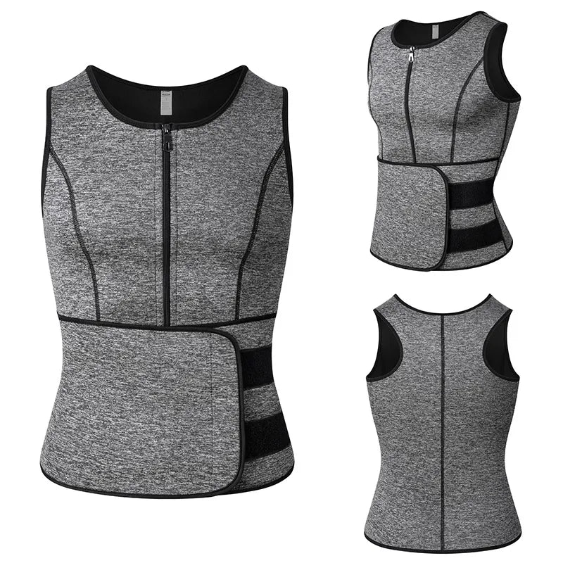 Gilet Minceur Homme – Sauna, Compression, Contrôle Ventre et Taille.