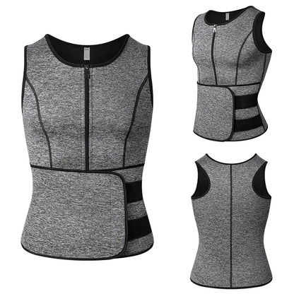 Gilet Minceur Homme – Sauna, Compression, Contrôle Ventre et Taille.