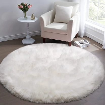 Tapis rond moelleux.