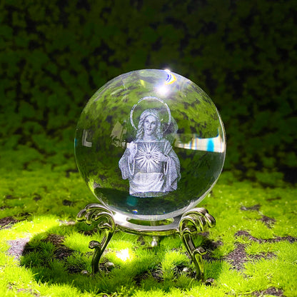 Boule de Verre 3D – Décoration Élégante et Énergétique.