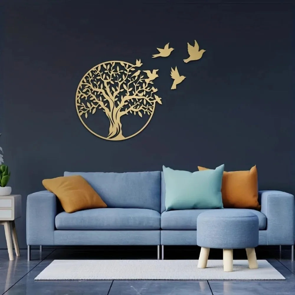 Art Mural en Métal – Arbre de Vie • Déco Artisanale Extérieure & Intérieure.