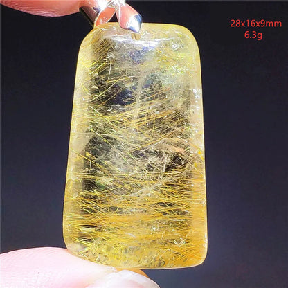 Pendentif en Quartz Rutilé Doré – Élégance, Protection &amp; Raffinement, 30 modèles différant.