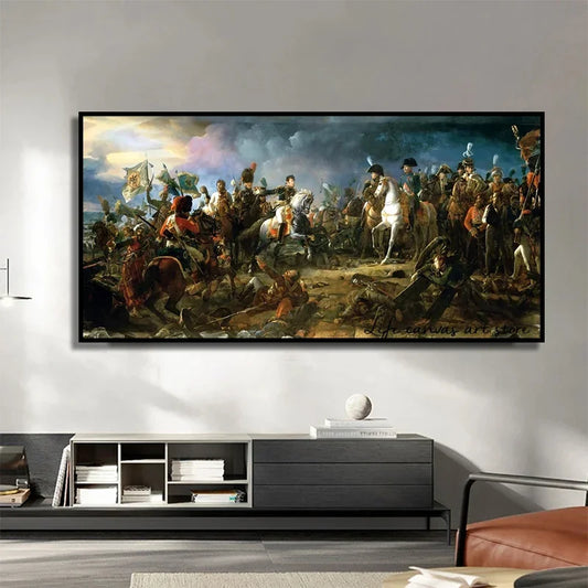 Affiche d’art rétro – Bataille de Napoléon (1805) par François-Pascal-Simon.
