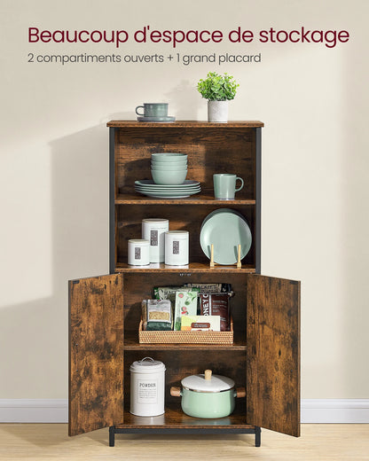 Meuble de Rangement – Bibliothèque & Placard avec Étagère Réglable.