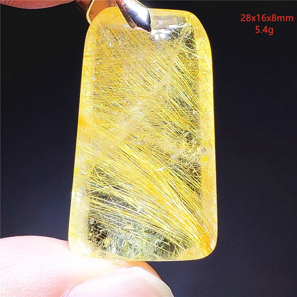 Pendentif en Quartz Rutilé Doré – Élégance, Protection &amp; Raffinement, 30 modèles différant.