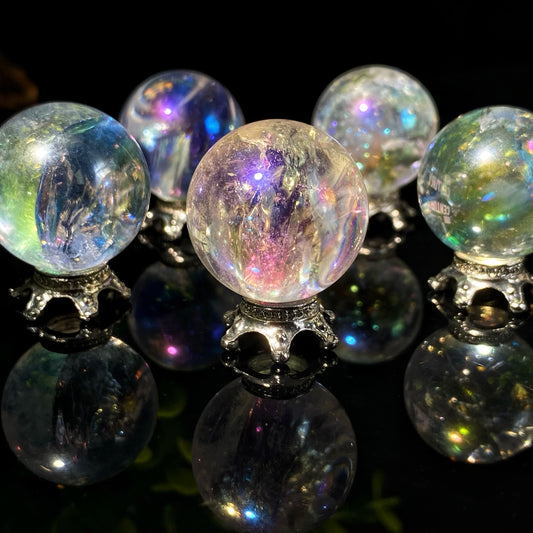Sphère Aura. en Quartz Clair – Cristal Naturel Décoratif