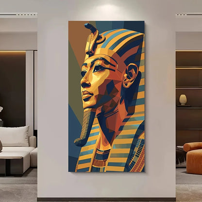 🦂 Toile Pharaon Égyptien – Art Abstrait & Culture Millénaire.