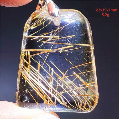 Pendentif en Quartz Rutilé Doré – Élégance, Protection &amp; Raffinement, 30 modèles différant.