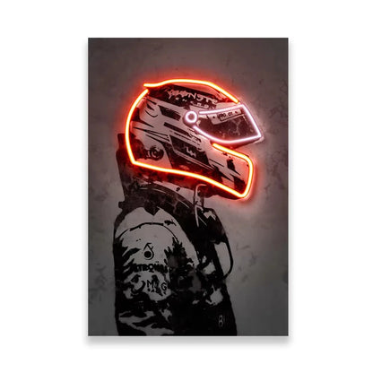 🏁 Toile Course F1 Néon – Art Moderne Graffiti & Ambiance Rétro.