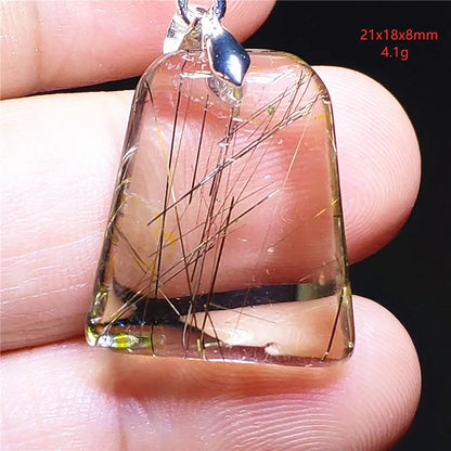 Pendentif en Quartz Rutilé Doré – Élégance, Protection &amp; Raffinement, 30 modèles différant.