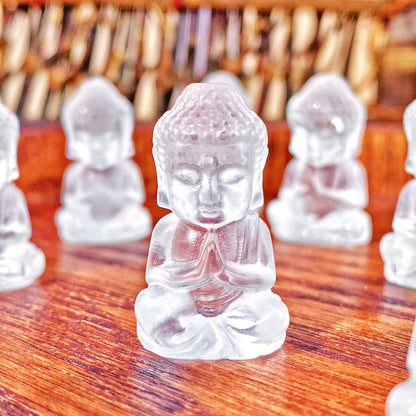 Natural Clear Quartz Buddha – Energy Sculpture.