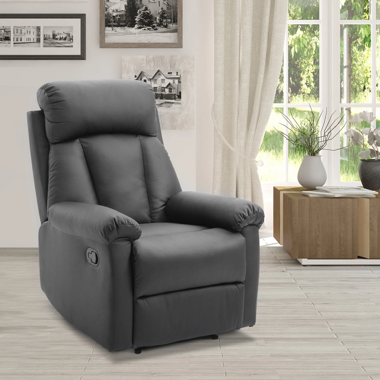 Fauteuil inclinable HOMCOM avec repose-pieds.